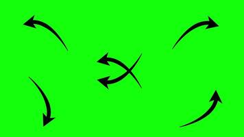 Dynamic green screen arrow dotted animation Pack with flowing arrow-shaped dotted patterns in seamless motion. Perfect for directional visual effects, overlays. video
