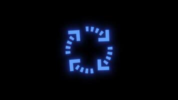 Multi-Directional Glowing arrow dotted animation with flowing arrow-shaped dotted patterns in seamless motion. Perfect for directional visual effects, Circular arrows overlays. video