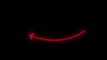 Multi-Directional Glowing Red arrow dotted animation with flowing arrow-shaped dotted patterns in seamless motion. Perfect for directional visual effects, overlays. video