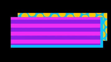 Abstract retro pattern rectangle shape lower third element animation video