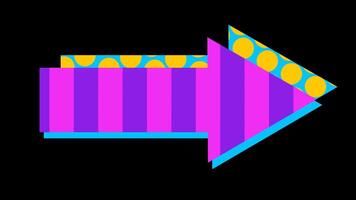 abstrakt retro mönster pil form lägre tredje element animering video