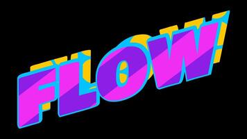 abstrakt retro mönster ord strömma typografi animering video