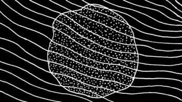 bianca wiggly mano disegnato astratto curva linea modello con irregolare forma scarabocchio sfondo animazione video