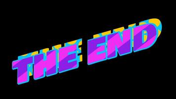 abstrakt retro mönster fras de slutet typografi animering video