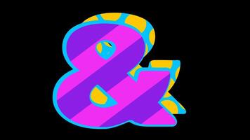 abstrakt retro mönster och skiljetecken ikon animering video