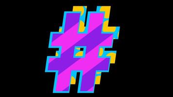 abstrakt retro mönster hash skiljetecken ikon animering video