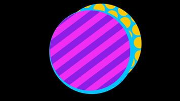 abstrakt retro mönster cirkel form lägre tredje element animering video