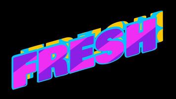 abstrakt retro mönster ord färsk typografi animering video