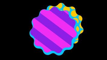 astratto retrò modello irregolare cerchio forma inferiore terzo elemento animazione video