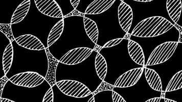 bianca wiggly mano disegnato astratto modello sovrapposizione cerchi scarabocchio sfondo animazione video