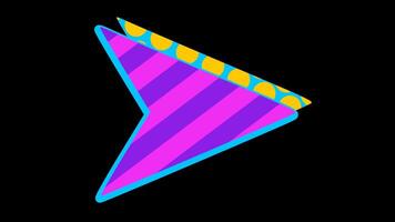 abstrakt retro mönster pekande pil ikon animering video