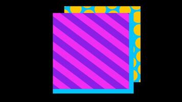 astratto retrò modello piazza forma inferiore terzo elemento animazione video