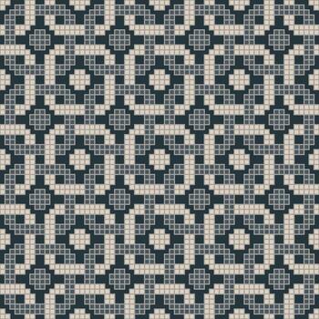 Geometric Pixelated Repeatable Tile Style Abstract Decorative Pattern Design vector