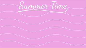 Soft color summer time background animation with wavy lines. Loop motion design. Suitable for events, prints, posters, etc. video