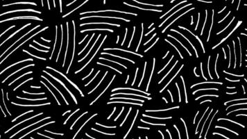bianca wiggly mano disegnato astratto curva Linee modello scarabocchio copertura animazione video
