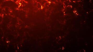 lysande röd plasma energi roterar rätt skapande dramatisk abstrakt bakgrund med värme effekt video