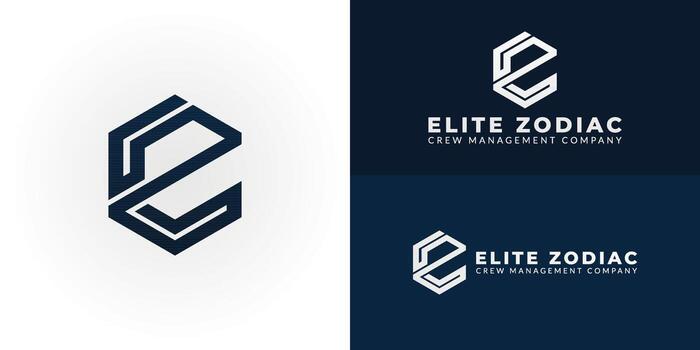 A modern geometric logo for a crew management agency featuring the initials EZ in an interlocking design. This style suggests precision and global connectivity. vector