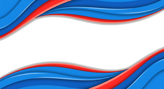 Abstract Wavy Frame with Red and Blue Layers for Graphic Design. png