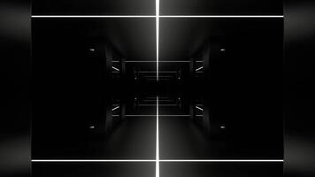 röd och vit omvänd ändlös speglar Blixt tunnel bakgrund vj slinga i 4k video