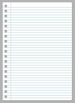 Isolated Page of lined white paper from a spiral notebook vector