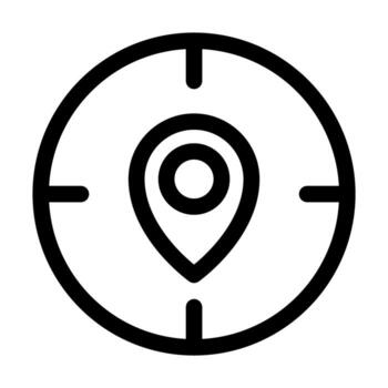 objetivo ubicación icono-preciso mapa puntero símbolo vector