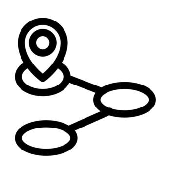 navegación ruta mapa puntero destino icono vector