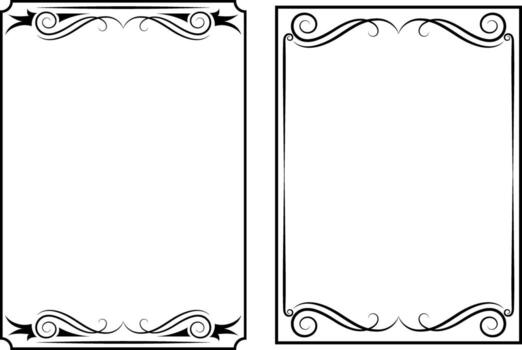 frame collection frames black on a white background vector