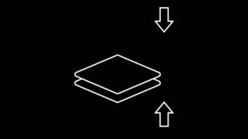 animerad lager ikoner i tunn linje stil video