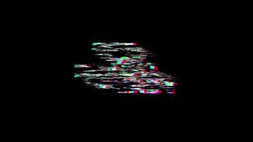 skaffa sig redo text animering med tekniskt fel effekt isolerat på svart bakgrund video