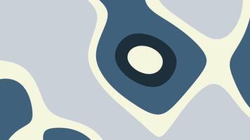 blu fioritura astratto animazione con fluido forme e in evoluzione modelli nel calmante blues e neutro toni sfondo video