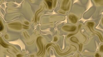 plast skugga abstrakt vätska guld bakgrund med dynamisk vågig mönster skapande en fascinerande och konstnärlig design. video