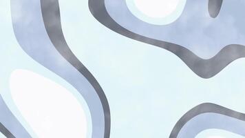 silenciado azul harmonia a abstrato fundo com orgânico formas dentro luz azul, cinza, e branco cria uma fluido e moderno Projeto. video