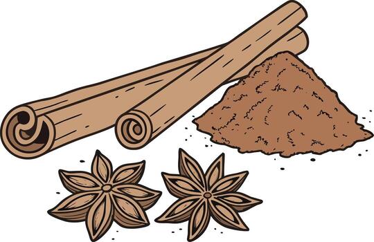 High Quality Spices Design with Vibrant and Textured Elements vector