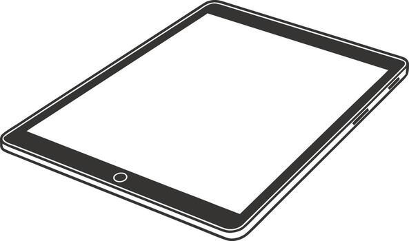 Sleek Tablet Device Design for Business and Education Projects vector