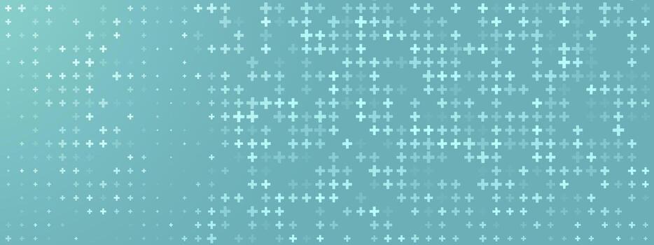 Abstract Turquoise Gray Medical Background. Soft, non digital cross pattern for clinic websites, whitepapers. Calm and professional. vector