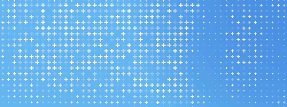 Abstract Light Blue Medical Background with Math Grid and Cross Pattern. Clean, sterile template for pharma UI, presentations, or healthcare interfaces. vector
