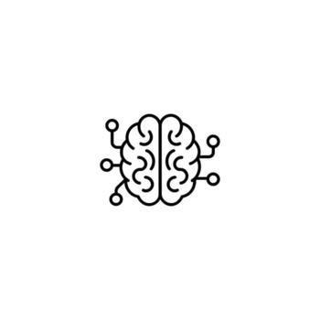 Brain With Neural Network Nodes vector