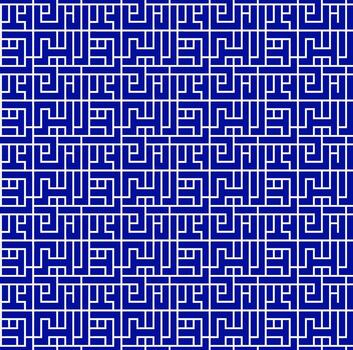 eco temática sin costura modelo con cúfico cuadrado letras arreglado en limpiar cuadrícula utilizando resumen moderno líneas vector