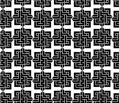 geométrico sin costura modelo de estrella letras en cúfico cuadrado estilo con artístico angular línea abstracción vector