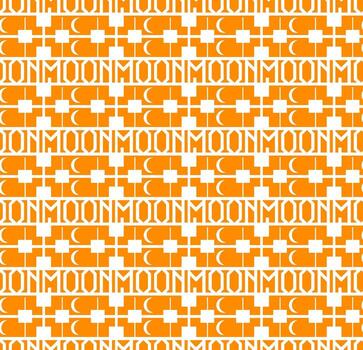 moderno sin costura modelo con cúfico inspirado Luna letras utilizando circular reflejado elementos en cuadrado formar vector