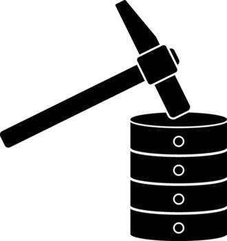 datos minería ilustración, base de datos icono vector