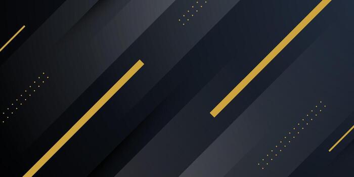 Abstract dark gray background with yellow lines elements pattern design. vector