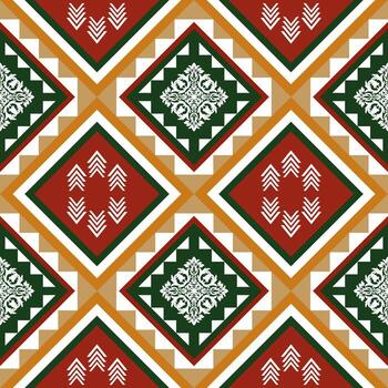 geométrico modelo en terroso tonos con varios formas y diseños vector