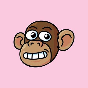 sonriente mono - gracioso sonriente animales vector