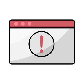 illustration of web error vector