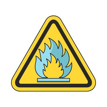 illustration of fire warning vector
