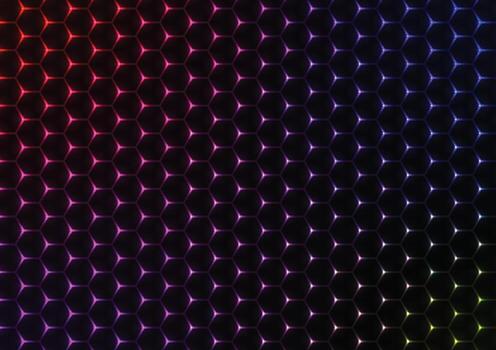 Hexagon tech net light purple pattern background vector