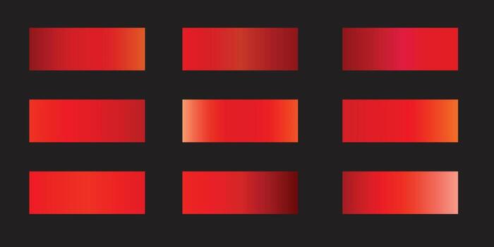 Nine red and orange gradient rectangles on a dark background vector