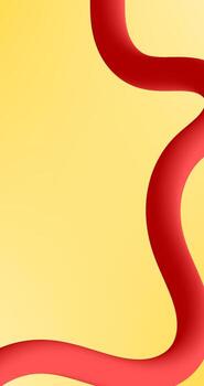 resumen rojo fluido tubo línea en degradado amarillo antecedentes vertical ilustración vector