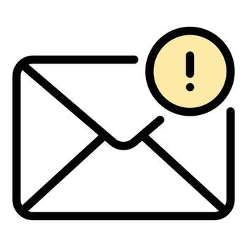 correo notificación icono plano línea estilo ilustración representando nuevo mensajes y comunicación alertas adecuado para correo electrónico clientela mensajería plataformas y usuario interfaz diseño proyectos vector